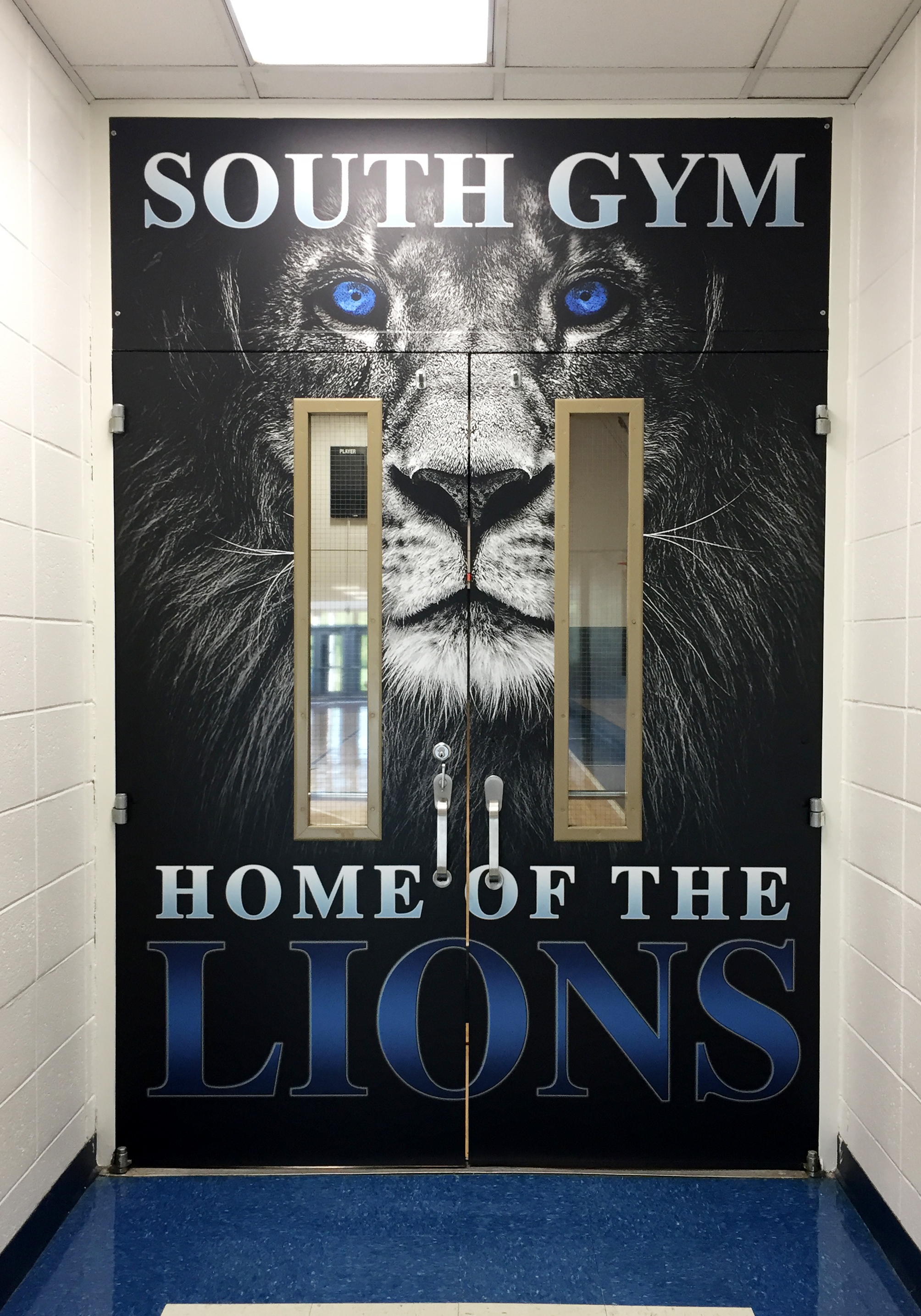 Lisle High School South Gym door wrap