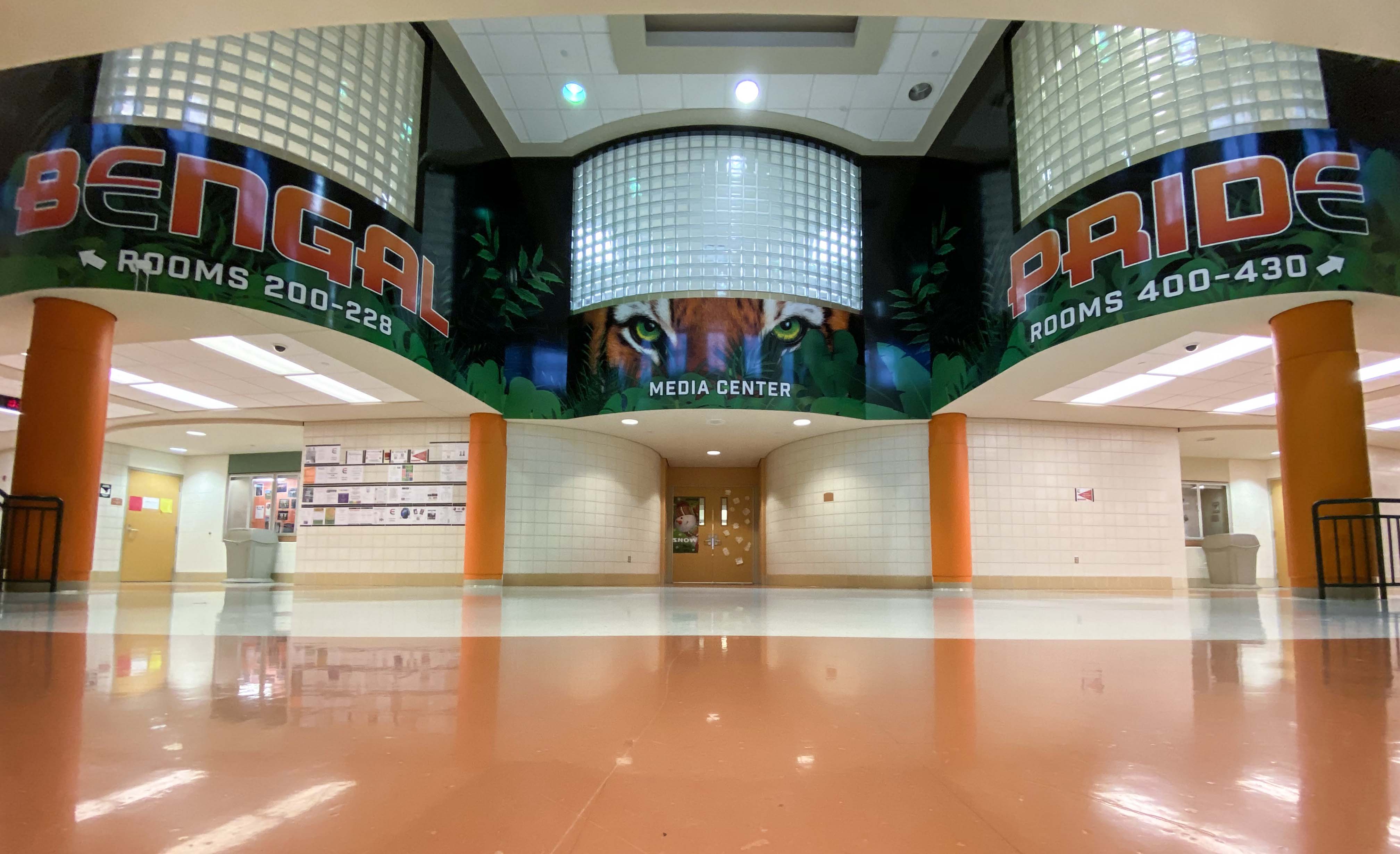 Plainfield East Media Center vinyl graphic