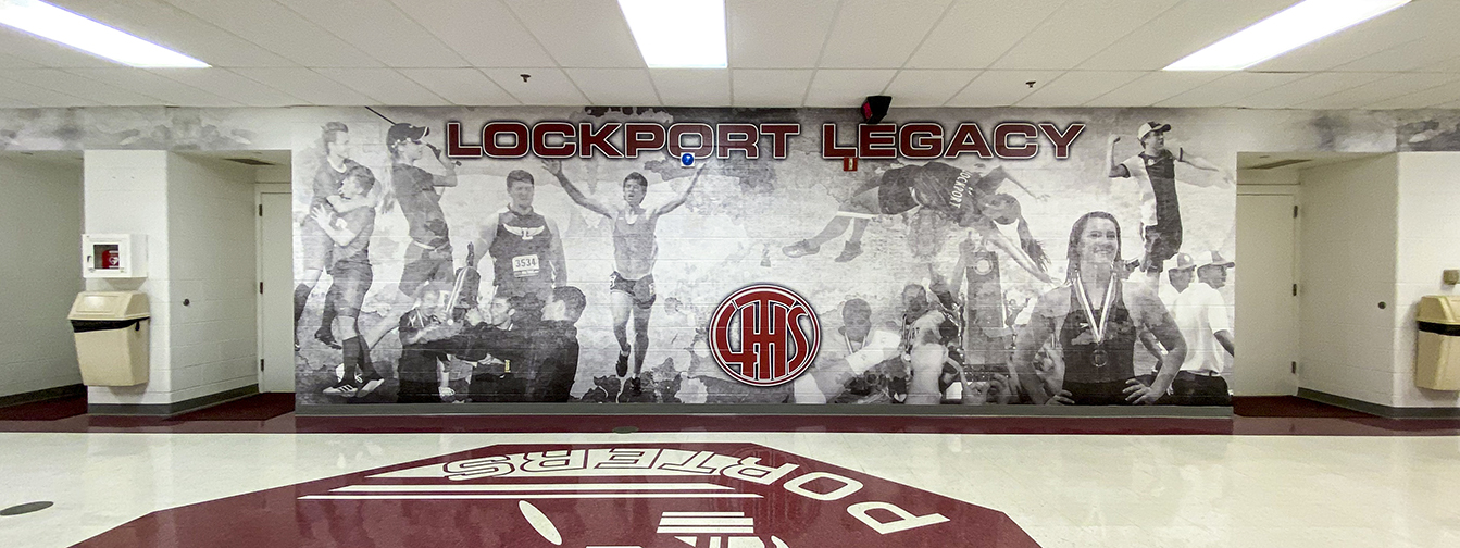 Lockport Athletic Hallway Wall